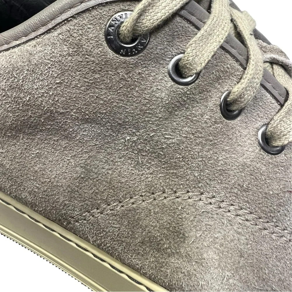 👟‎ LANVIN Suede Leather Low-Top Sneakers – 12